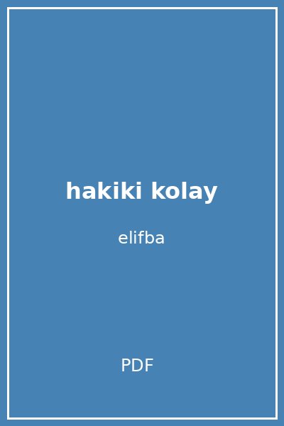 hakiki kolay