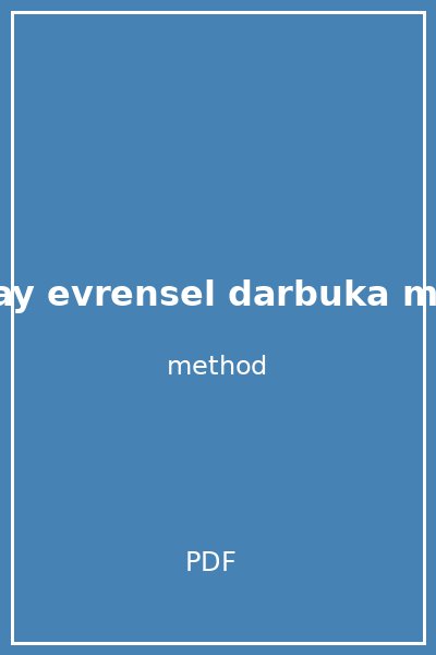 hamdi akatay evrensel darbuka metodu universal darbuka