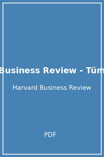 Harvard Business Review - Tüm Kitaplar