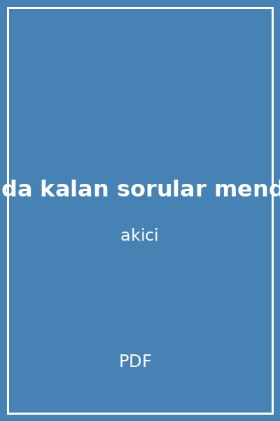 havada kalan sorular menderes