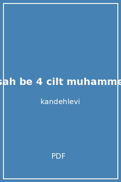 hay t s sah be 4 cilt muhammed yusuf
