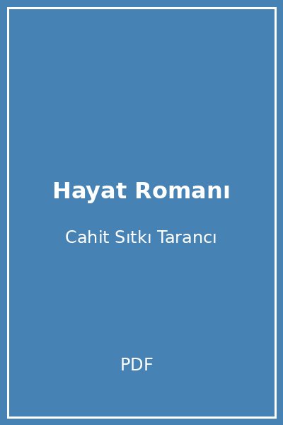 Hayat Romanı