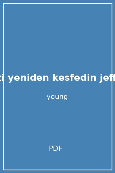 hayati yeniden kesfedin jeffrey e