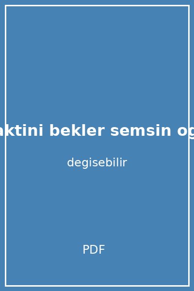 her sey vaktini bekler semsin ogrencisi olmak kapak