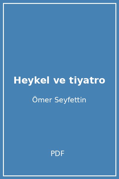 Heykel ve tiyatro