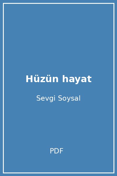 Hüzün hayat