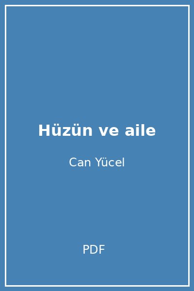 Hüzün ve aile