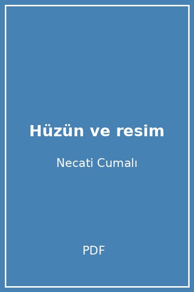 Hüzün ve resim