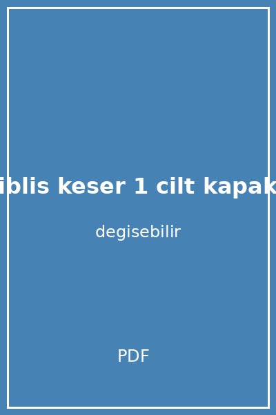 iblis keser 1 cilt kapak