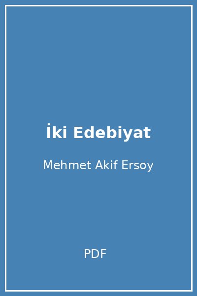 İki Edebiyat