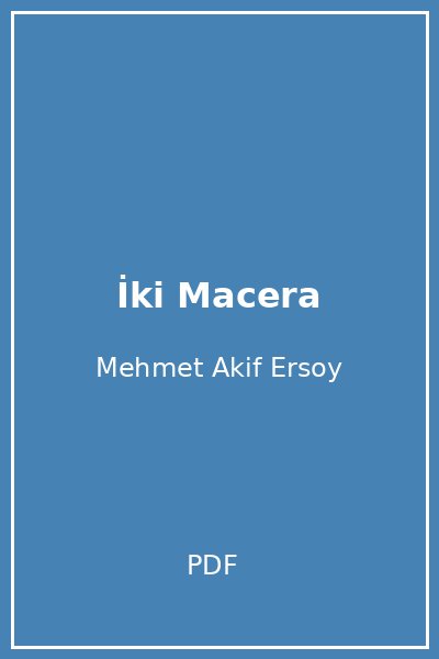 İki Macera
