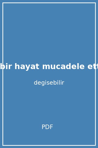 iki mermi bir hayat mucadele ettigimiz yalnizca teror degildi kapak