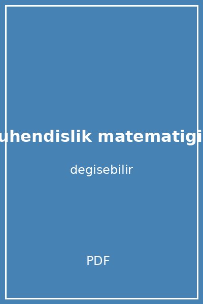 ileri muhendislik matematigi kapak