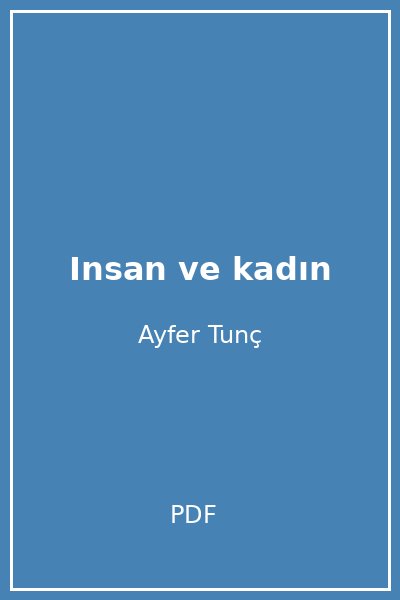 Insan ve kadın