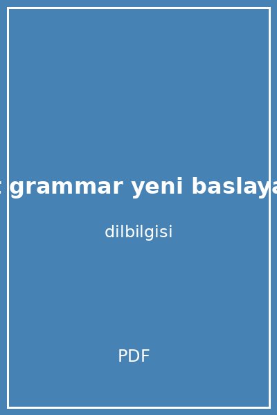 irem smart grammar yeni baslayanlar icin ingilizce