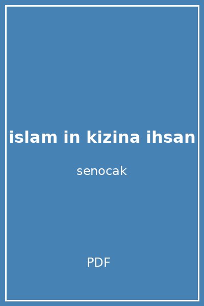 islam in kizina ihsan