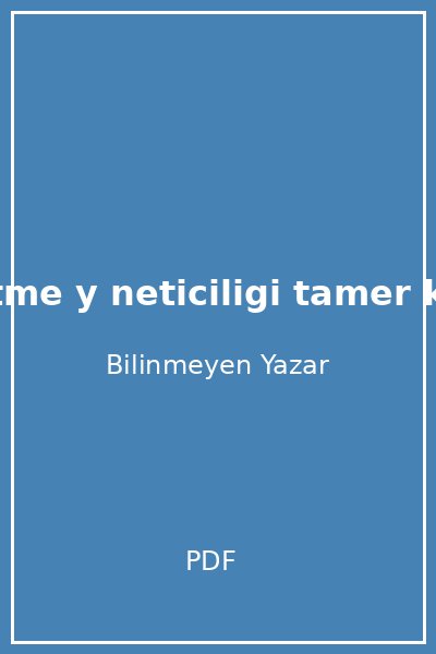 isletme y neticiligi tamer ko el