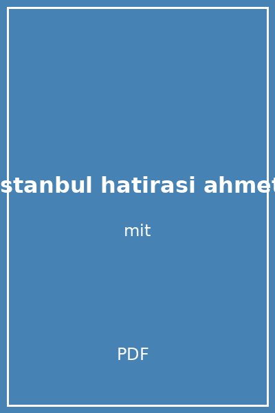 istanbul hatirasi ahmet