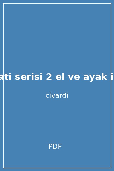 izim sanati serisi 2 el ve ayak izimi giovanni