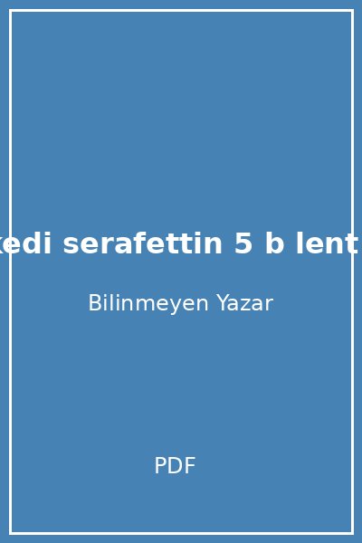 k t kedi serafettin 5 b lent st n