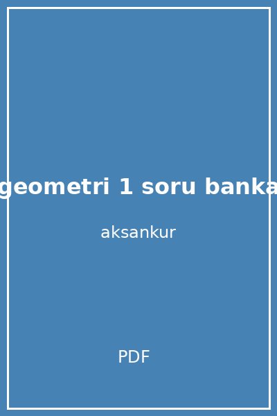 kartezyen geometri 1 soru bankasi genler okgenler emsber ve daire q serisi remzi sahin