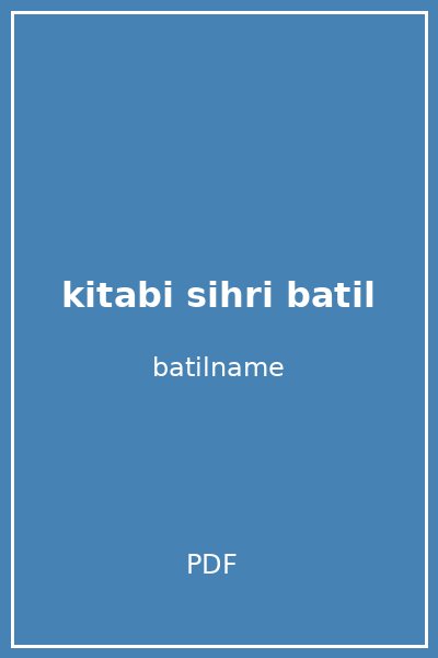 kitabi sihri batil