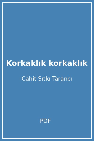 Korkaklık korkaklık