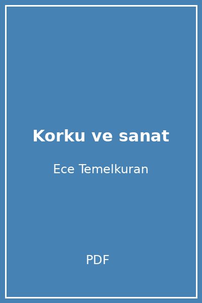 Korku ve sanat
