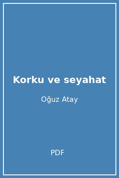 Korku ve seyahat