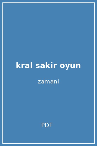 kral sakir oyun