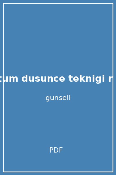 kuantum dusunce teknigi r sanal