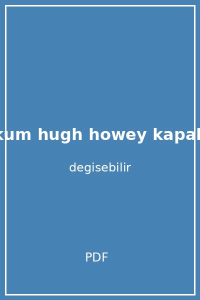 kum hugh howey kapak
