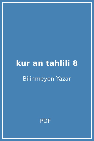 kur an tahlili 8
