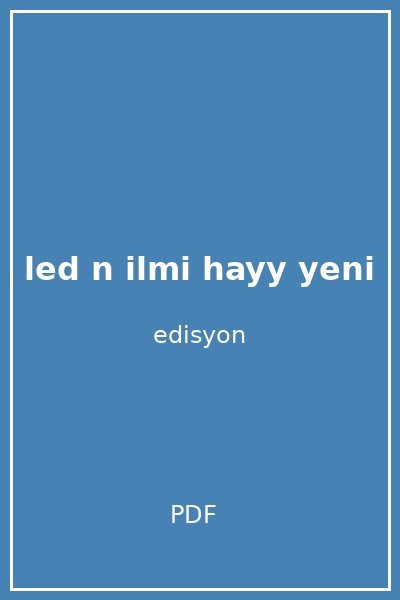 led n ilmi hayy yeni
