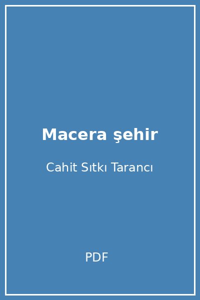 Macera şehir