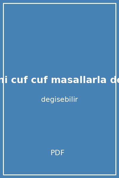 masal treni cuf cuf masallarla deger egitimi kapak