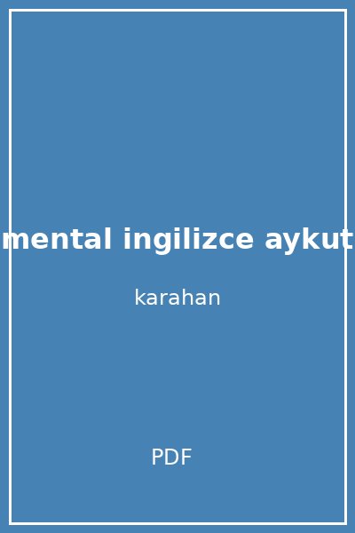 mental ingilizce aykut