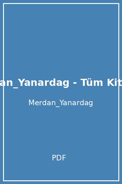 Merdan_Yanardag - Tüm Kitaplar