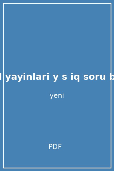metropol yayinlari y s iq soru bankasi 1