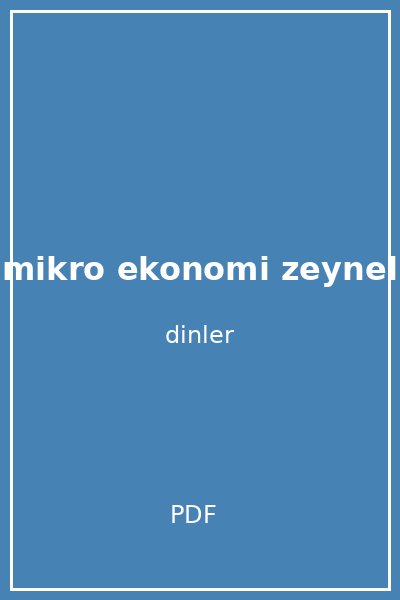 mikro ekonomi zeynel
