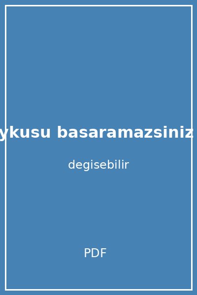 milgemin oykusu basaramazsiniz dediler basardik kapak