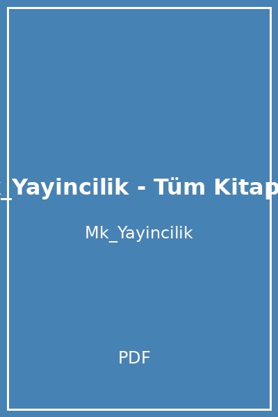 Mk_Yayincilik - Tüm Kitaplar