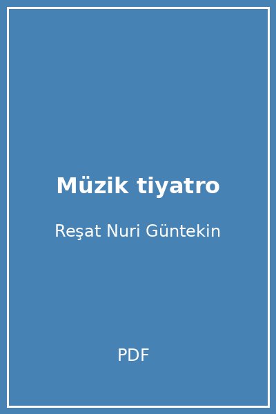 Müzik tiyatro