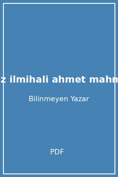 namaz ilmihali ahmet mahmut nl