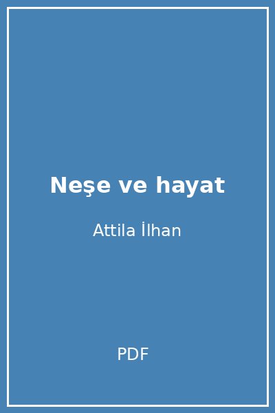 Neşe ve hayat