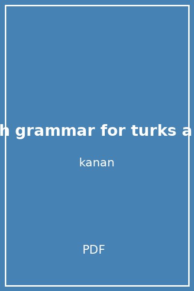 new english grammar for turks a dan z ye ingilizce gramer fikret