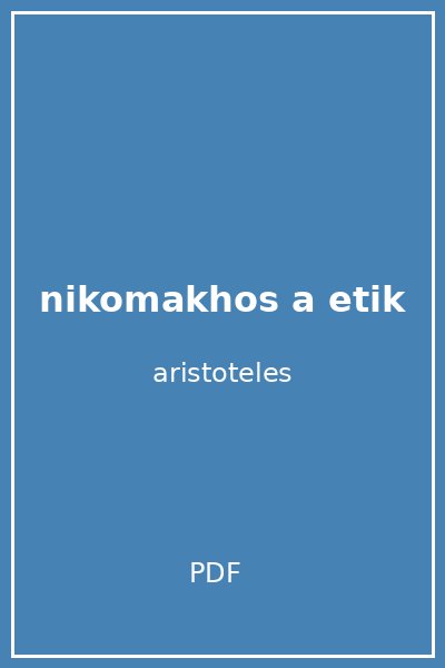 nikomakhos a etik