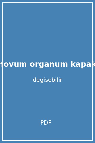 novum organum kapak