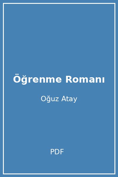 Öğrenme Romanı