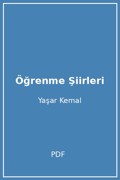 Öğrenme Şiirleri